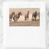 Pferd im Herbst II Rechteckiger Aufkleber (Tasche)