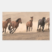 Pferd im Herbst II Rechteckiger Aufkleber (Vorderseite)