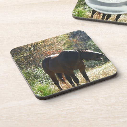 Pferd im Herbst Untersetzer (Linke Seite)