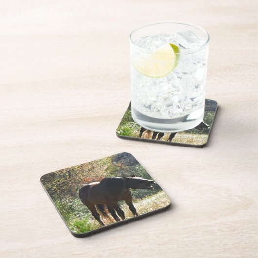 Pferd im Herbst Untersetzer (Rechte Seite)