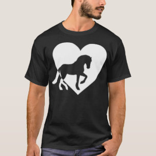 Pferd im Herzen für Frauen und Sportkinder T-Shirt