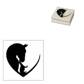 Pferd im Herzen Gummistempel (Stempel)