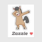 Pferd im Hip Hop Dance Dab Aufkleber (Blatt)