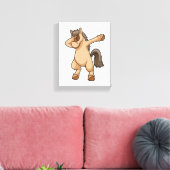 Pferd im Hip Hop Dance Dab Leinwanddruck (Insitu (Wohnzimmer))