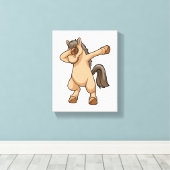 Pferd im Hip Hop Dance Dab Leinwanddruck (Insitu (Holzboden))