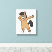 Pferd im Hip Hop Dance Dab Leinwanddruck (Insitu (Holzboden))