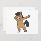 Pferd im Hip Hop Dance Dab Postkarte (Vorne/Hinten)