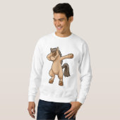 Pferd im Hip Hop Dance Dab Sweatshirt (Vorne ganz)