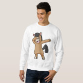 Pferd im Hip Hop Dance Dab Sweatshirt (Vorne ganz)