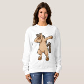 Pferd im Hip Hop Dance Dab Sweatshirt (Vorne ganz)