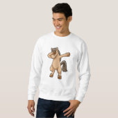 Pferd im Hip Hop Dance Dab Sweatshirt (Vorne ganz)