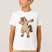 Pferd im Hip Hop Dance Dab T-Shirt (Vorderseite)