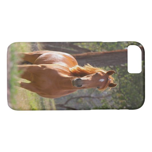 Pferd im Holz Case-Mate iPhone Hülle (Rückseite (Horizontal))