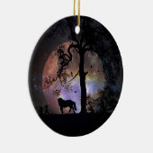 Pferd im Mond Weihnachtsschmuck (Rechts)