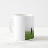 Pferd im Nebel auf einer Wiese Kaffeetasse (Vorderseite Links)