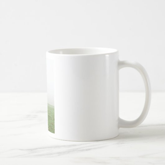 Pferd im Nebel auf einer Wiese Kaffeetasse (Rechts)