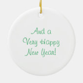 Pferd im Schnee Keramik Ornament (Hinten)