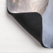 Pferd im Schnee mit Lichtern Weihnachten Mousepad (Ecke)