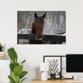 Pferd im Schnee Poster (Heimbüro)