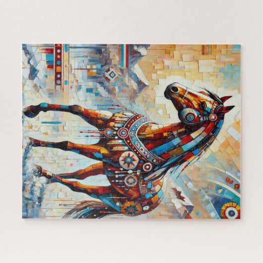 Pferd im Snow 500 Piece Puzzle (Horizontal)