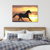 Pferd im Sonnenuntergang Leinwanddruck (Insitu (Schlafzimmer))