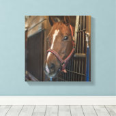 Pferd im Stall Leinwanddruck (Insitu (Holzboden))