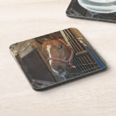 Pferd im Stall Untersetzer (Linke Seite)