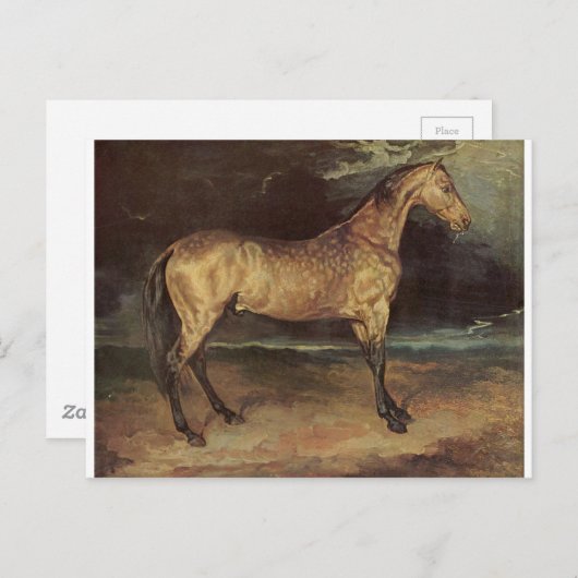Pferd im Sturm von Theodore Gericault Postkarte (Vorne/Hinten)