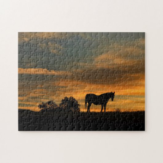 Pferd im Südwesten des Sonnenuntergangs Puzzle (Horizontal)