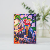 Pferd im Winter Puzzle Foto Block Metall p Postkarte (Stehend Vorderseite)