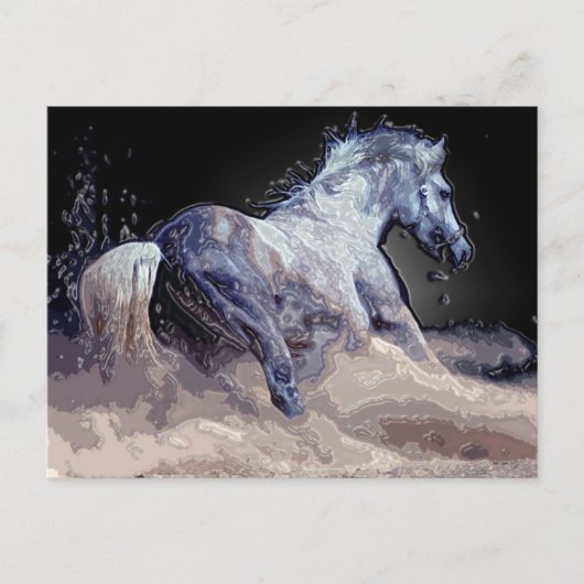 Pferd in Aktion Postkarte (Vorderseite)