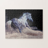 Pferd in Aktion - Tiere Art Puzzle (Horizontal)