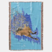 Pferd in Bewegung Abstrakte Digitale Kunst Wurfdec Decke (Vorderseite Vertikal)