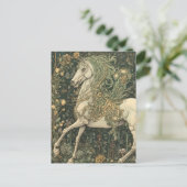 Pferd in Blume Postkarte (Stehend Vorderseite)