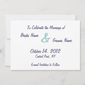 Pferd in Buggy Save the Date Hochzeitskarte (Rückseite)