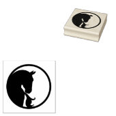 Pferd in Circle Rubber Briefmarke Gummistempel (Stempel)
