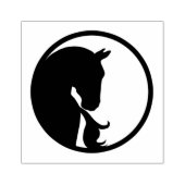 Pferd in Circle Rubber Briefmarke Gummistempel (Prägung)