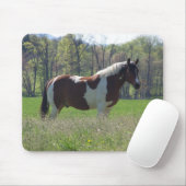Pferd in den Wildblumen Mousepad (Mit Mouse)