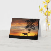 Pferd in der pferdeartigen Beileidskarte des Karte (Gelbe Blume)