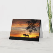 Pferd in der pferdeartigen Beileidskarte des Karte (Vorderseite)