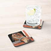 Pferd in der Scheune Untersetzer (Rechte Seite)