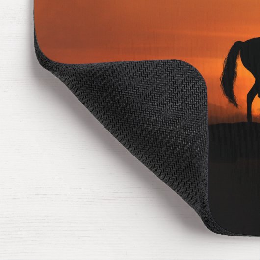 Pferd in der Sunset Mouse Pad Mousepad (Ecke)