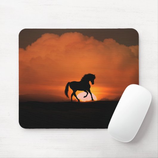 Pferd in der Sunset Mouse Pad Mousepad (Mit Mouse)