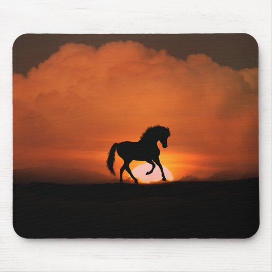 Pferd in der Sunset Mouse Pad Mousepad (Vorne)