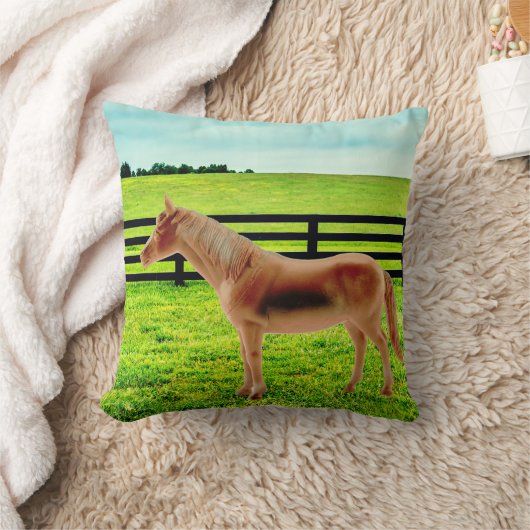 Pferd in der Weide Kissen (Decke)