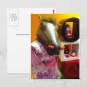 Pferd in einem Kimono Postkarte (Vorne/Hinten)