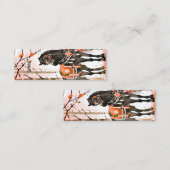 Pferd in einem Roten Wald Individuelle Name Leseze Mini Visitenkarte (Vorne/Hinten)