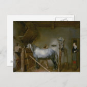 Pferd in einem Stall, c.1652-54 (Öl auf Platte) Postkarte (Vorne/Hinten)