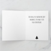 Pferd in einem Weihnachtshut Karte (Innenseite)