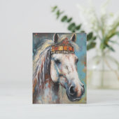 Pferd in einer Krone Postkarte (Stehend Vorderseite)